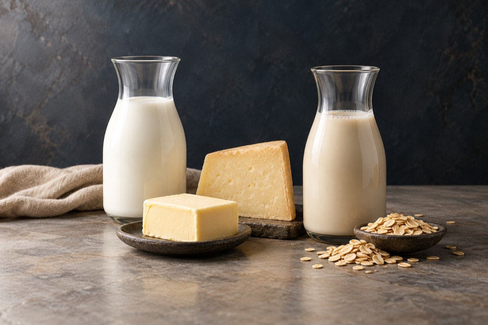Illustrative dairy and plant-based category selection